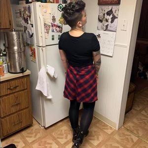PLAID MINI ALTAR’D SKIRT